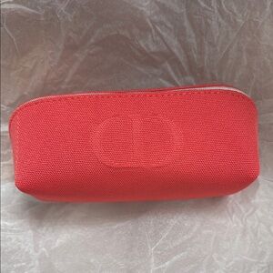 Red Dior Trousse Pouch Canvas Pouch, NWOT